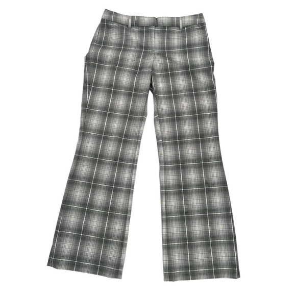 Express Design Studio White Black Plaid Boot Cut Pants Size 30 Women’s - Picture 3 of 8